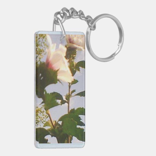 Porte-clés Roses blanches à longue tige (Dos gauche)