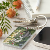 Porte-clés Roses en fleurs et jardin des Roses de Gazebo (Devant droit)