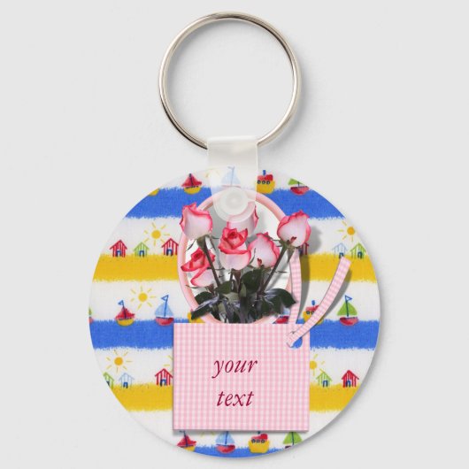 Porte-clés Roses pour une personne spéciale pour la fête des  (Recto)