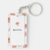 Porte-clés Roses roses et feuilles (Dos)