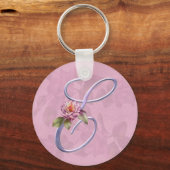 Porte-clés Roses roses roses Monogramme E (Recto)