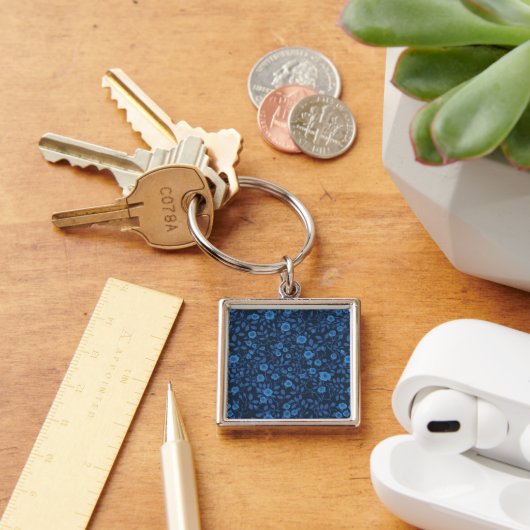 Porte-clés Roses sauvages en bleu (Bureau)