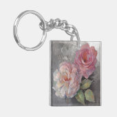 Porte-clés Roses sur le gris (Devant gauche)
