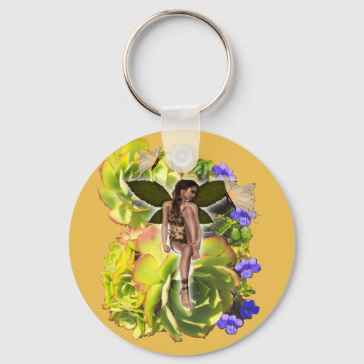 Porte-clés Rosette Succulent visiteurs (Recto)