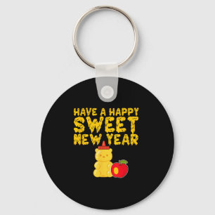 Porte-clés Rosh Hashanah Bonne Année Sucrée Chéri Ours Jewi