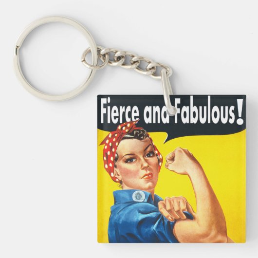 Porte-clés Rosie la riveeteuse féroce et fabuleuse (Devant)