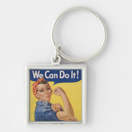 Porte-clés Rosie le Riveter Forte Femmes Puissance féminine (Devant)