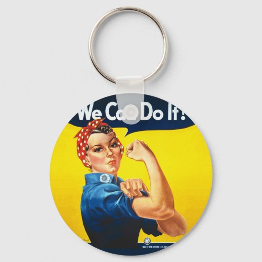 Porte-clés Rosie le Riveter - "Nous pouvons le faire !" (Recto)