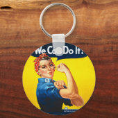 Porte-clés Rosie le Riveter - "Nous pouvons le faire !" (Recto)