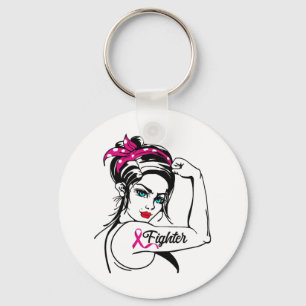 Porte-clés Rosie Le Riveter Sensibilisation au cancer du sein