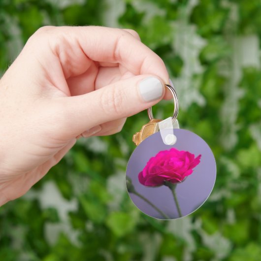 Porte-clés Rosier de jardin rose (main)