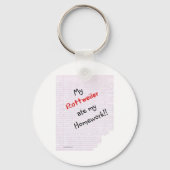 Porte-clés Rottweiler a mangé mes devoirs (Verso)