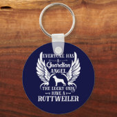 Porte-clés Rottweiler chien chien gardien ange (Recto)