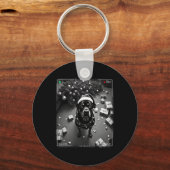 Porte-clés Rottweiler de Noël pris en caméra  (Recto)