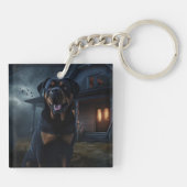 Porte-clés Rottweiler Halloween Épouvantable (Dos)