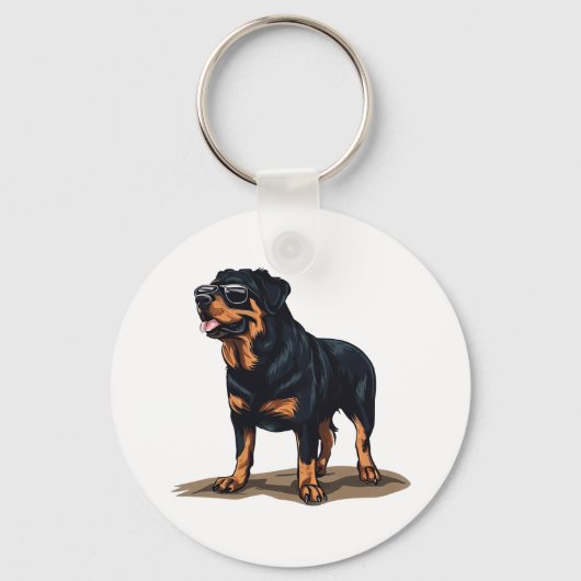 Porte-clés Rottweiler L'Explorateur (Recto)
