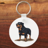 Porte-clés Rottweiler L'Explorateur (Recto)