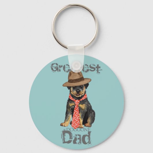 Porte-clés Rottweiler Papa (Recto)