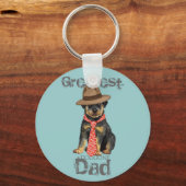 Porte-clés Rottweiler Papa (Recto)