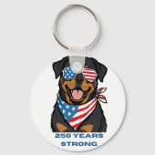Porte-clés Rottweiler Patriotique (Verso)