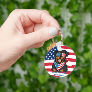 Porte-clés Rottweiler Patriotique