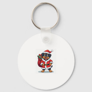 Porte-clés Rottweiler Père Noël �'aide