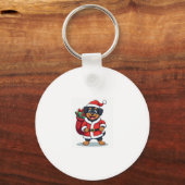 Porte-clés Rottweiler Père Noël �'aide (Recto)