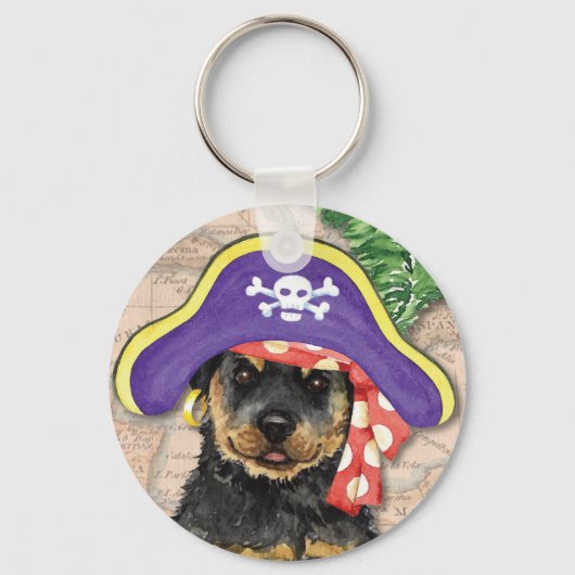 Porte-clés Rottweiler Pirate (Recto)