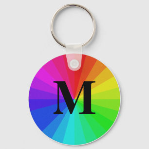 Porte-clés Roue couleur initiale personnalisable