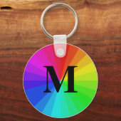 Porte-clés Roue couleur initiale personnalisable (Recto)