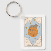 Porte-clés Roue de Fortune carte tarot divination ésotérique (Recto)