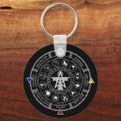 Porte-clés Roue de l'année Zodiac Sabbats Runes (Recto)