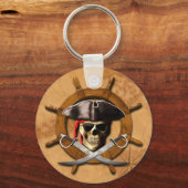 Porte-clés Roue de pirate de jolly roger (Recto)