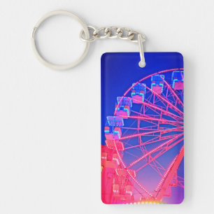 Porte-clés Roue Ferris bleue et rouge