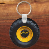 Porte-clés Roue tracteur de construction personnalisée (Recto)