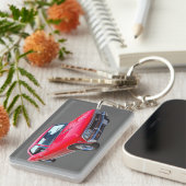 Porte-clés Rouge 1966 Chevelle SS 396 (Devant droit)