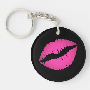 Porte-clés Rouge à lèvres ombré rose noir et joli Pout Kiss