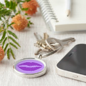 Porte-clés Rouge à lèvres Orchidée foncée Violet (Côté)