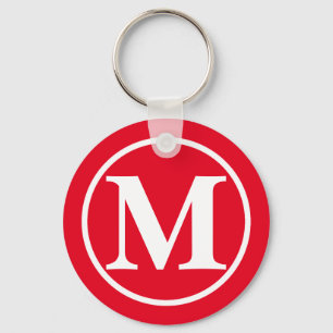 Porte-clés Rouge BB monogramme