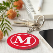 Porte-clés Rouge BB monogramme (Côté)