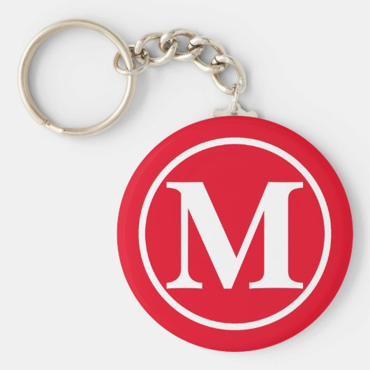 Porte-clés Rouge BB monogramme (Devant)