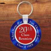 Porte-clés Rouge, Blanc, Bleu Bon Marché 20e Classe Reunion F (Verso)