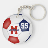 Porte-clés rouge blanc bleu couleurs de l'école étiquette sac (Dos)