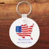 Porte-clés rouge blanc et bleu (Recto)