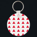 Porte-clés Rouge Blanc Triangle Motif Art moderne<br><div class="desc">Oeuvre Abstraite - Motifs du triangle rouge</div>