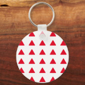 Porte-clés Rouge Blanc Triangle Motif Art moderne (Recto)