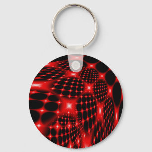 Porte-clés Rouge brillant fractal