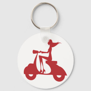 Porte-clés Rouge de scooter de fille