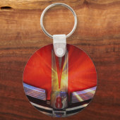 Porte-clés Rouge et Chrome V8 (Recto)