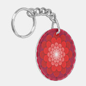 Porte-clés Rouge Floral Mandala-58566 (Devant gauche)
